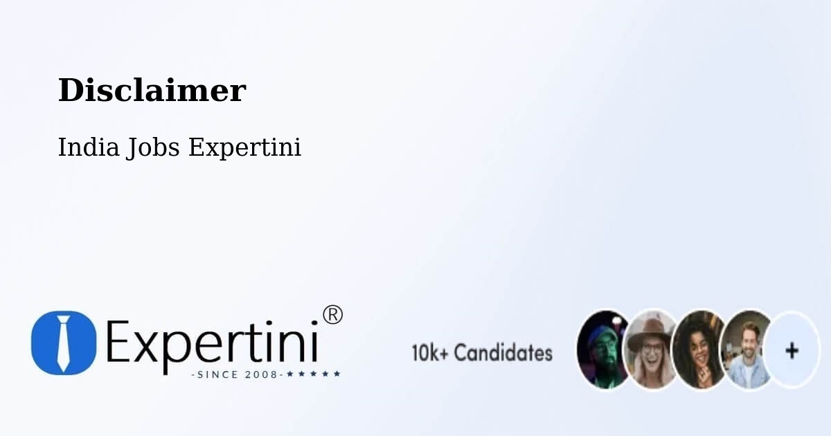 Disclaimer – Muradnagar - India Jobs Expertini